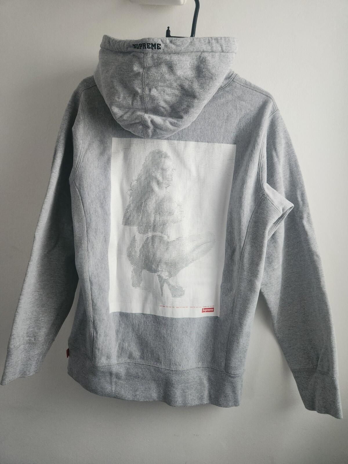 SS17 Supreme Digi hooded sweatshirt Size M medium heather grey hoodie pullover