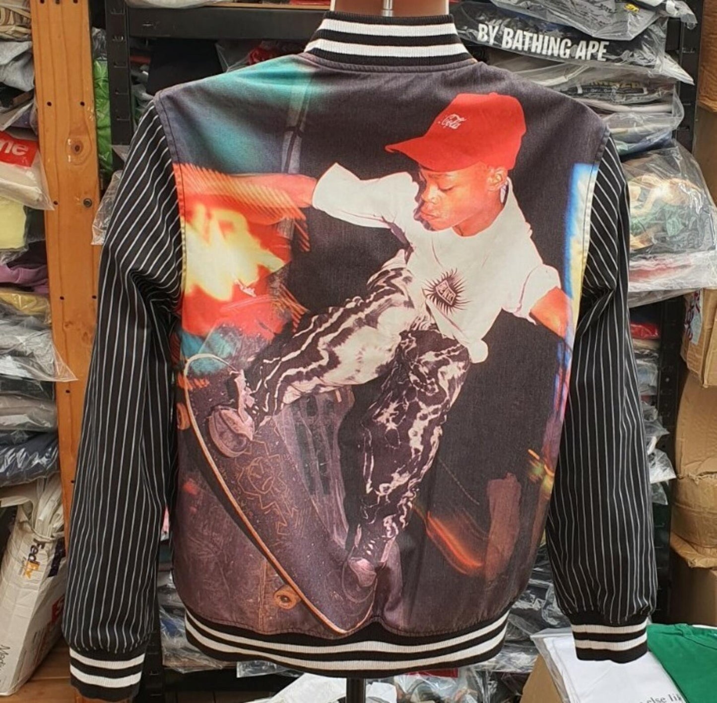 SS14 Supreme x Comme Des Garcons Reversible Varsity Jacket M CDG Harold Hunter