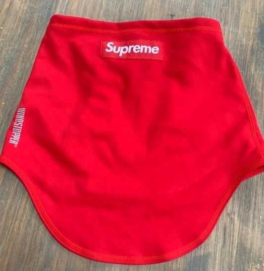 Pasamontañas Supreme Windstopper FW22 rojo, resistente al agua, de forro polar