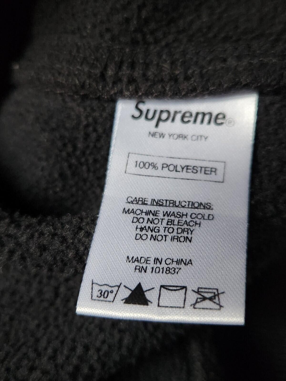 FW13 Supreme Fleece Pullover Hoodie Black Size M