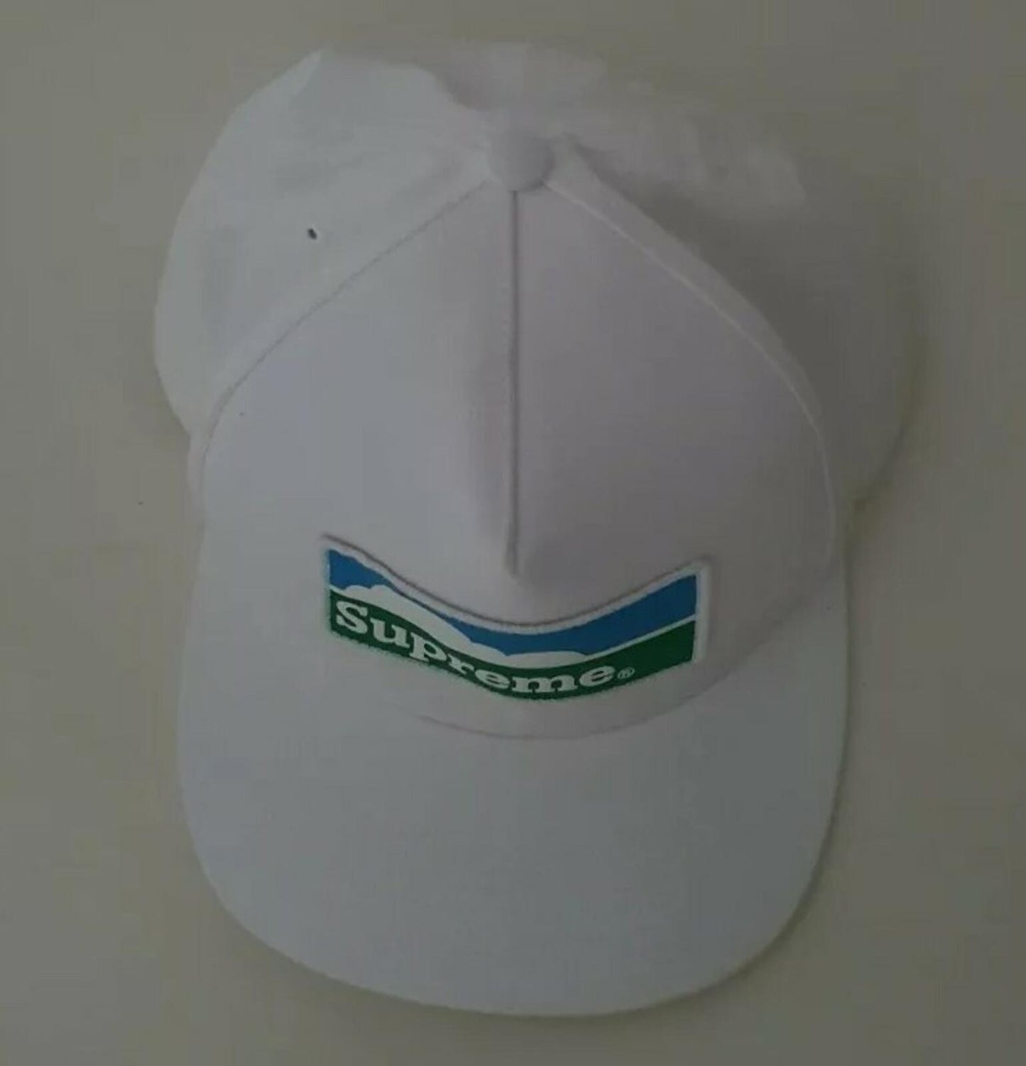 FW18 Supreme Horizon 5-panel hat white cap Farmland logo A CEASE AND DESIST