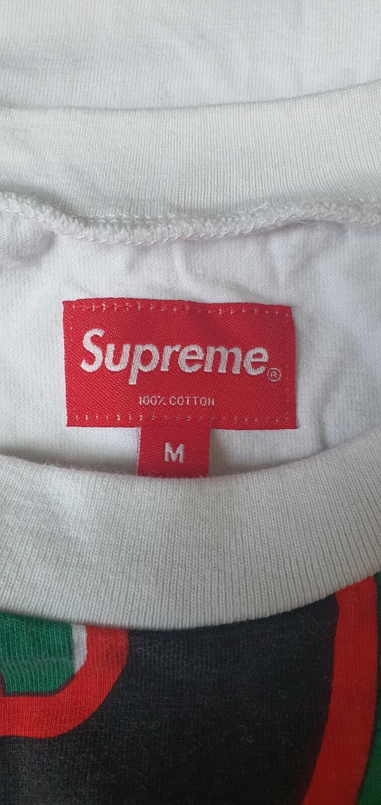 FW20 Supreme World Class L/S top size M medium white cotton jersey crewneck