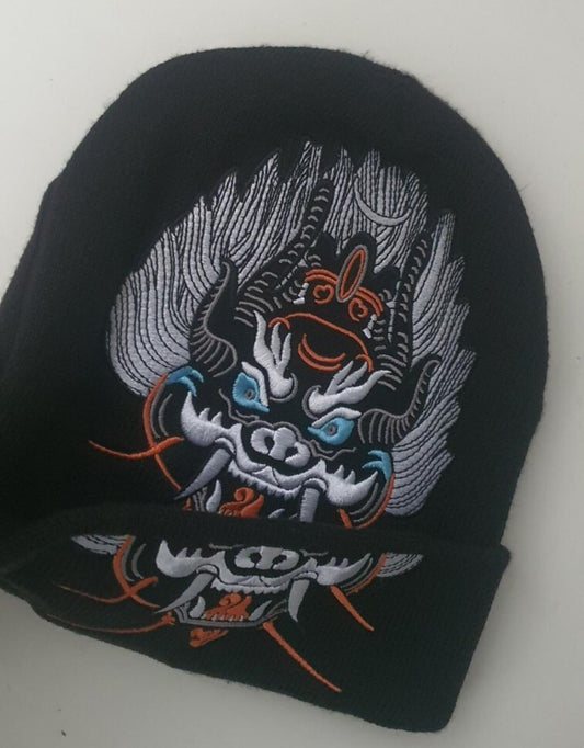 Gorro Supreme Demon FW21 negro bordado