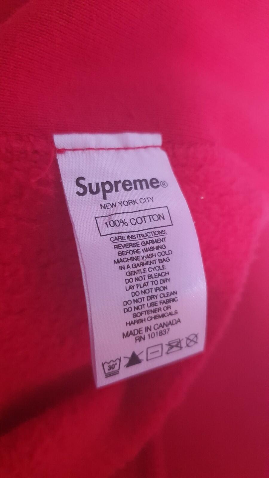 SS20 Supreme S Logo Hooded Sweatshirt Red Size M