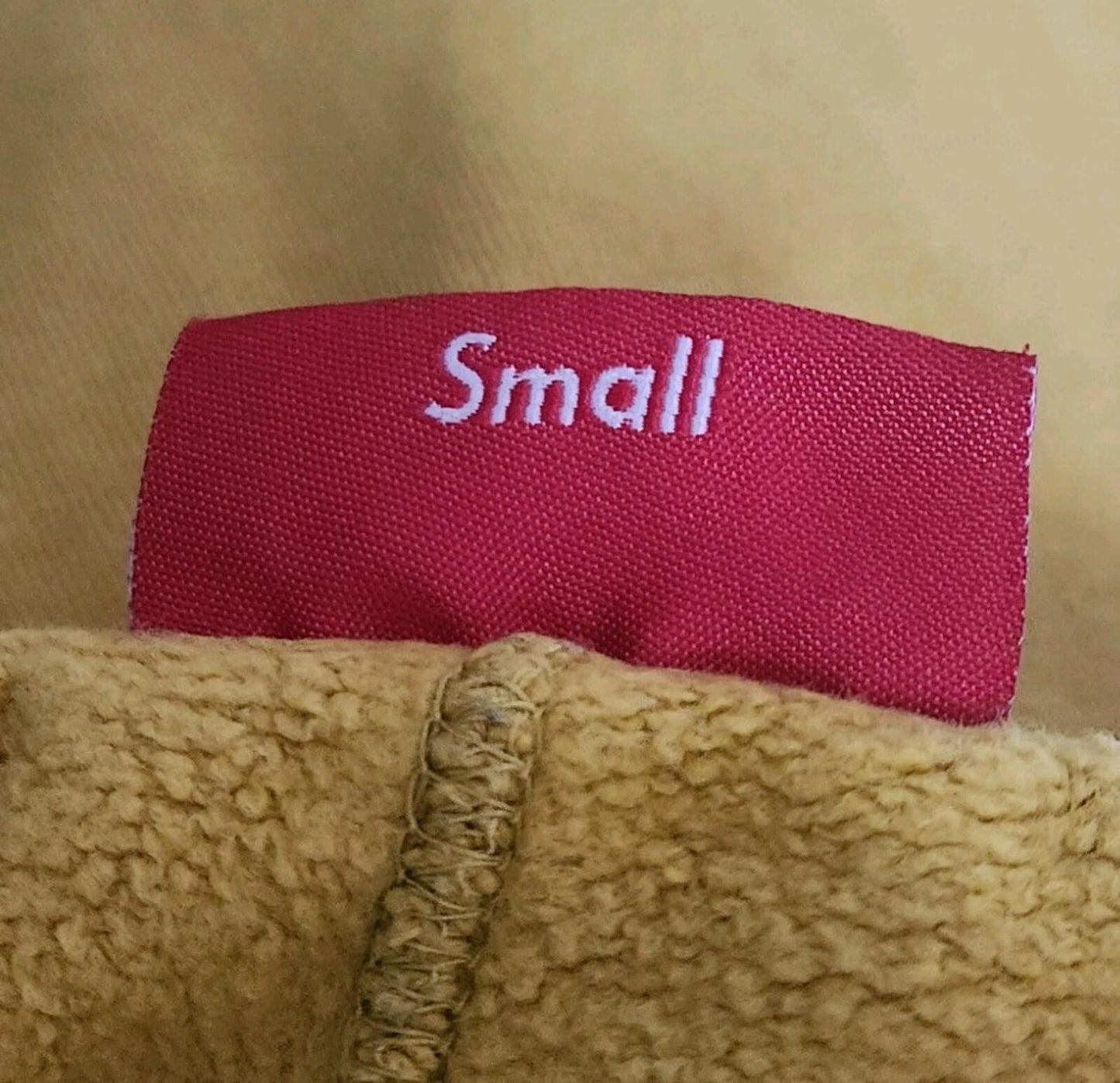 Pantalón de chándal FW19 Supreme Text Rib Mostaza Talla M