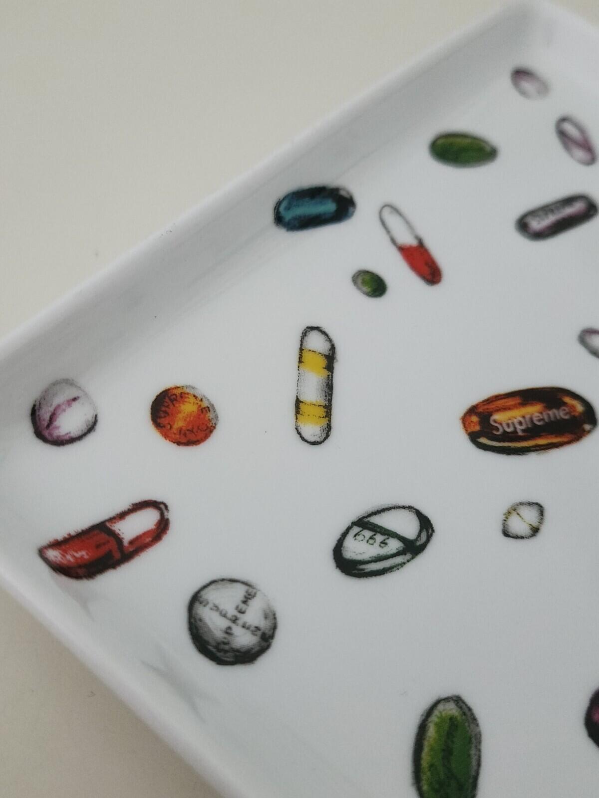 SS17 Supreme Pills ceramic tray ashtray white