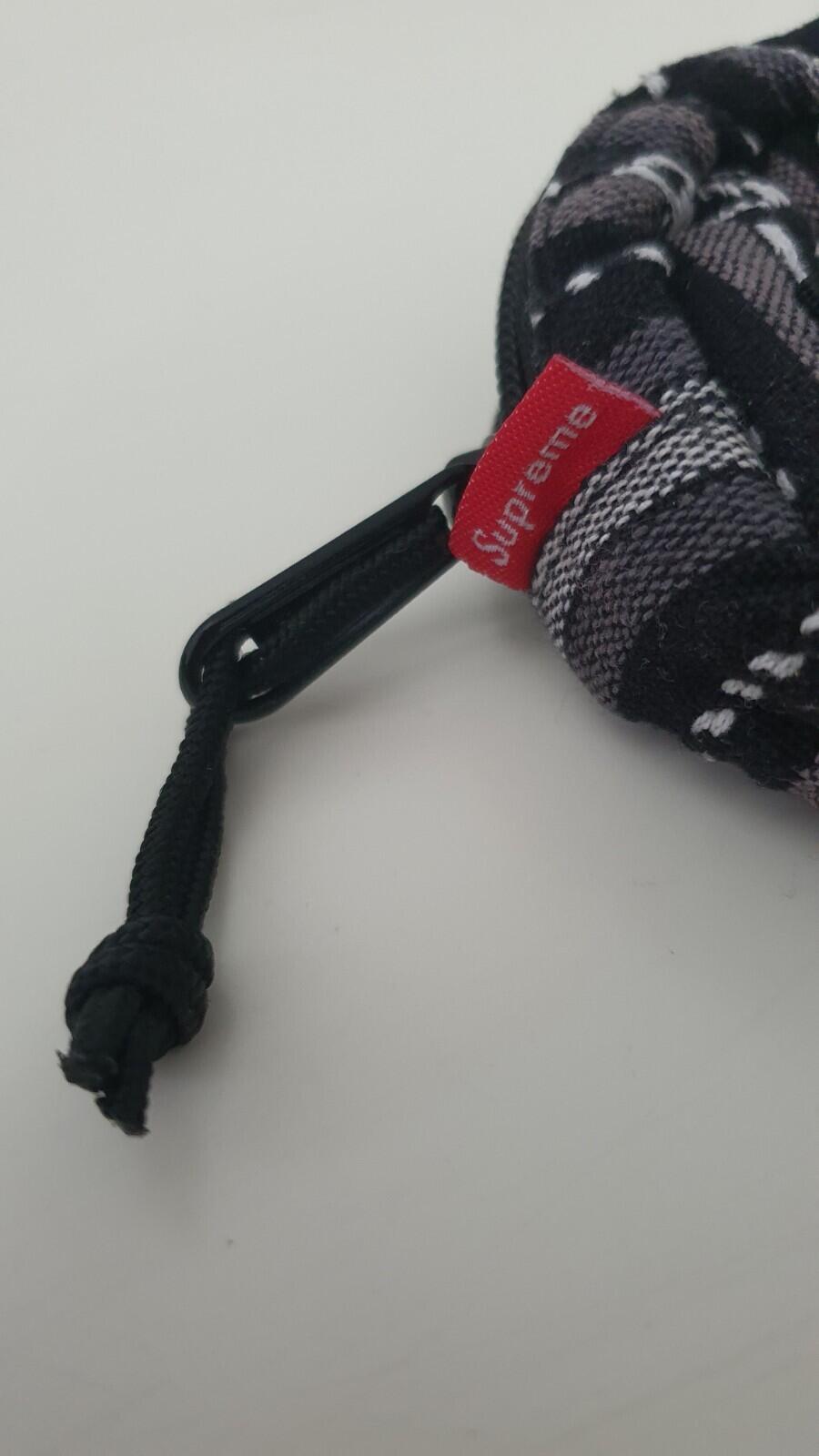 SS20 Supreme woven stripe coin pouch black Bag