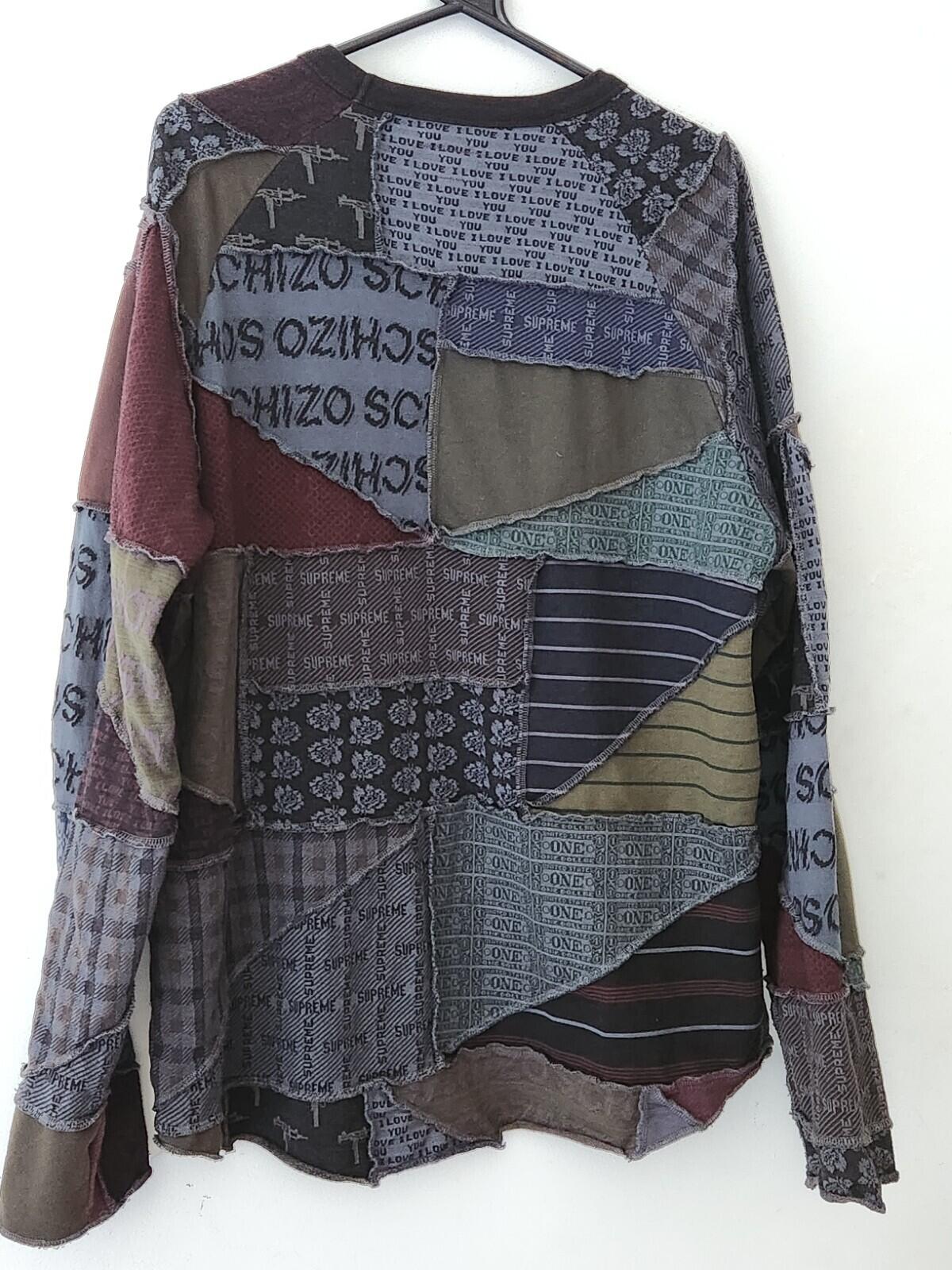 SS23 Supreme Patchwork Jacquard L/S sleeve M Medium Jumper Crewneck L Large