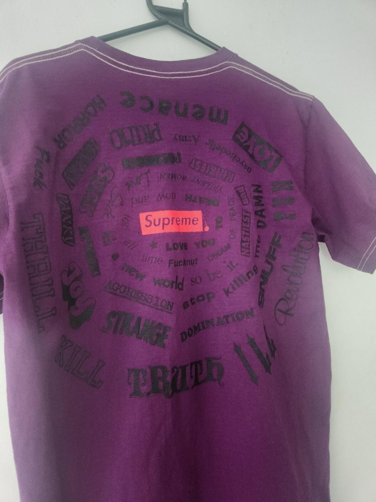 SS21 Supreme Spiral T-Shirt in Lila Größe M Weirdo Dave