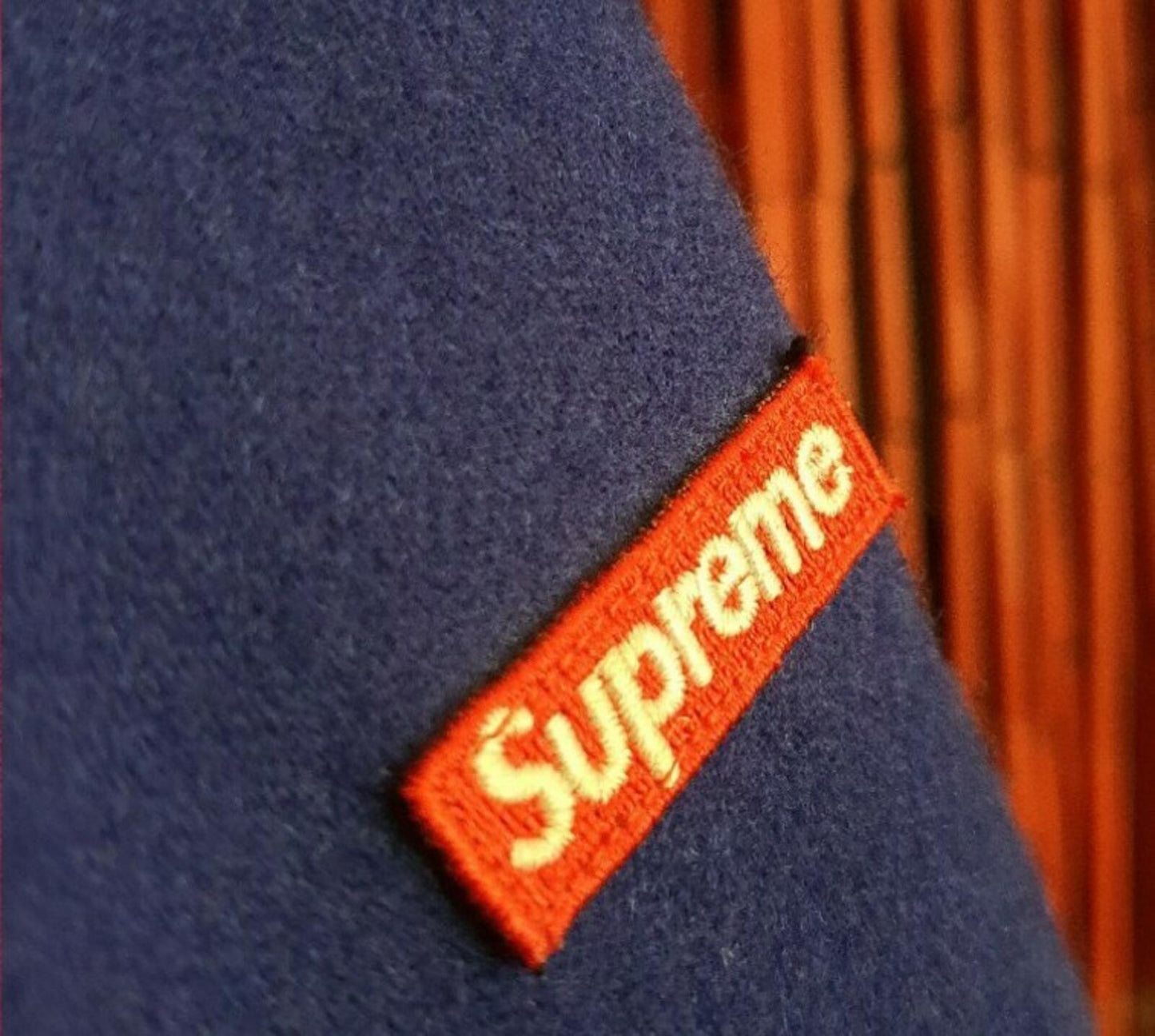 FW14 Supreme Franchise Wool Varsity Jacket Blue Size M