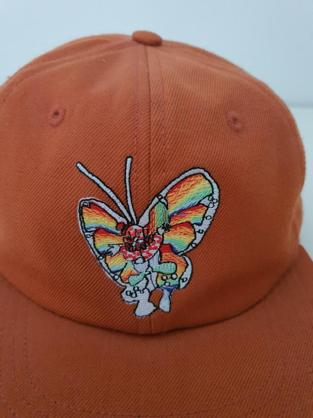 SS16 Supreme Gonz Butterfly 6-panel cap orange hat