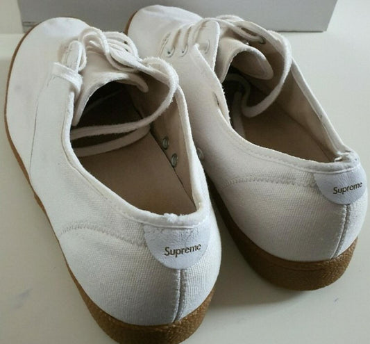 SS09 Supreme Zapatillas de lona blancas Talla 10 (EE. UU.)