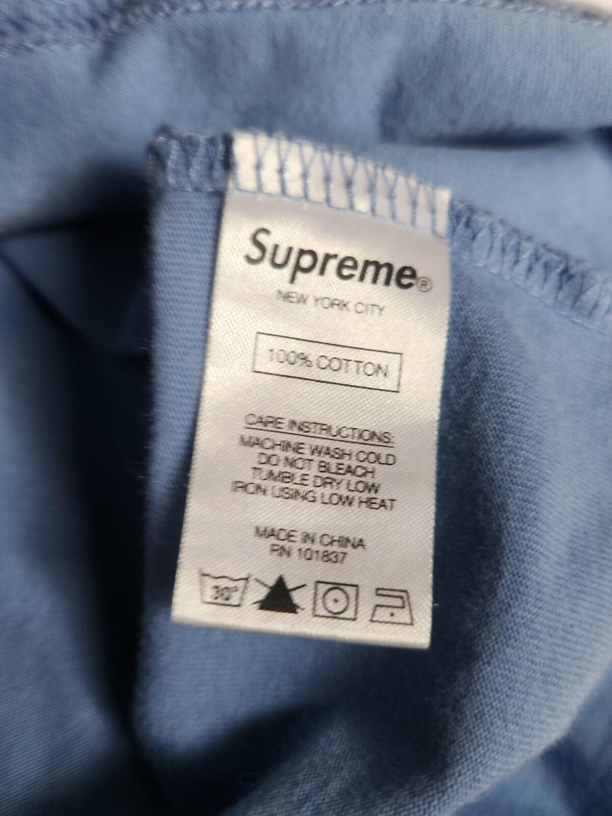 SS21 Supreme Floral Appliqué S/S Top T-Shirt Größe M Medium Hellblaues T-Shirt