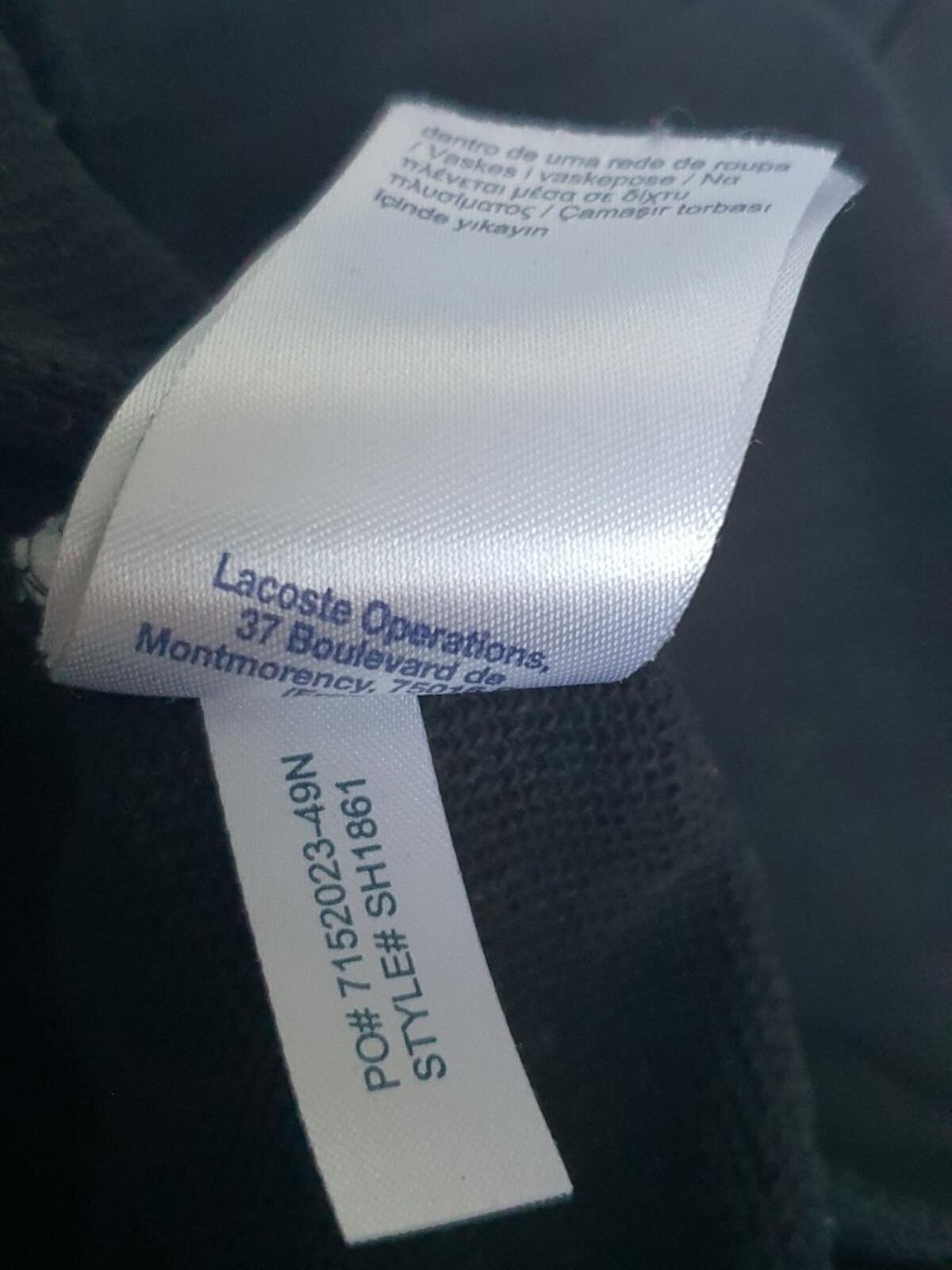 FW19 Supreme x Lacoste Logo Panel Hooded Sweatshirt Größe M Medium Schwarzer Hoodie