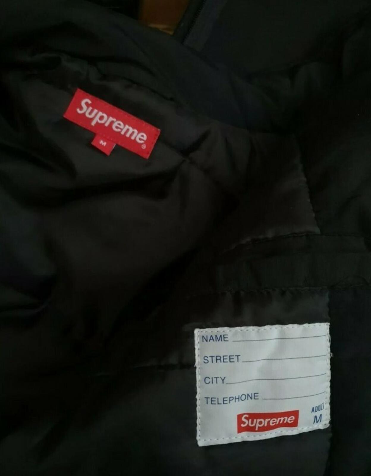 FW18 Supreme Sleeve Logo Sideline Parka Black Size M Water Resistant
