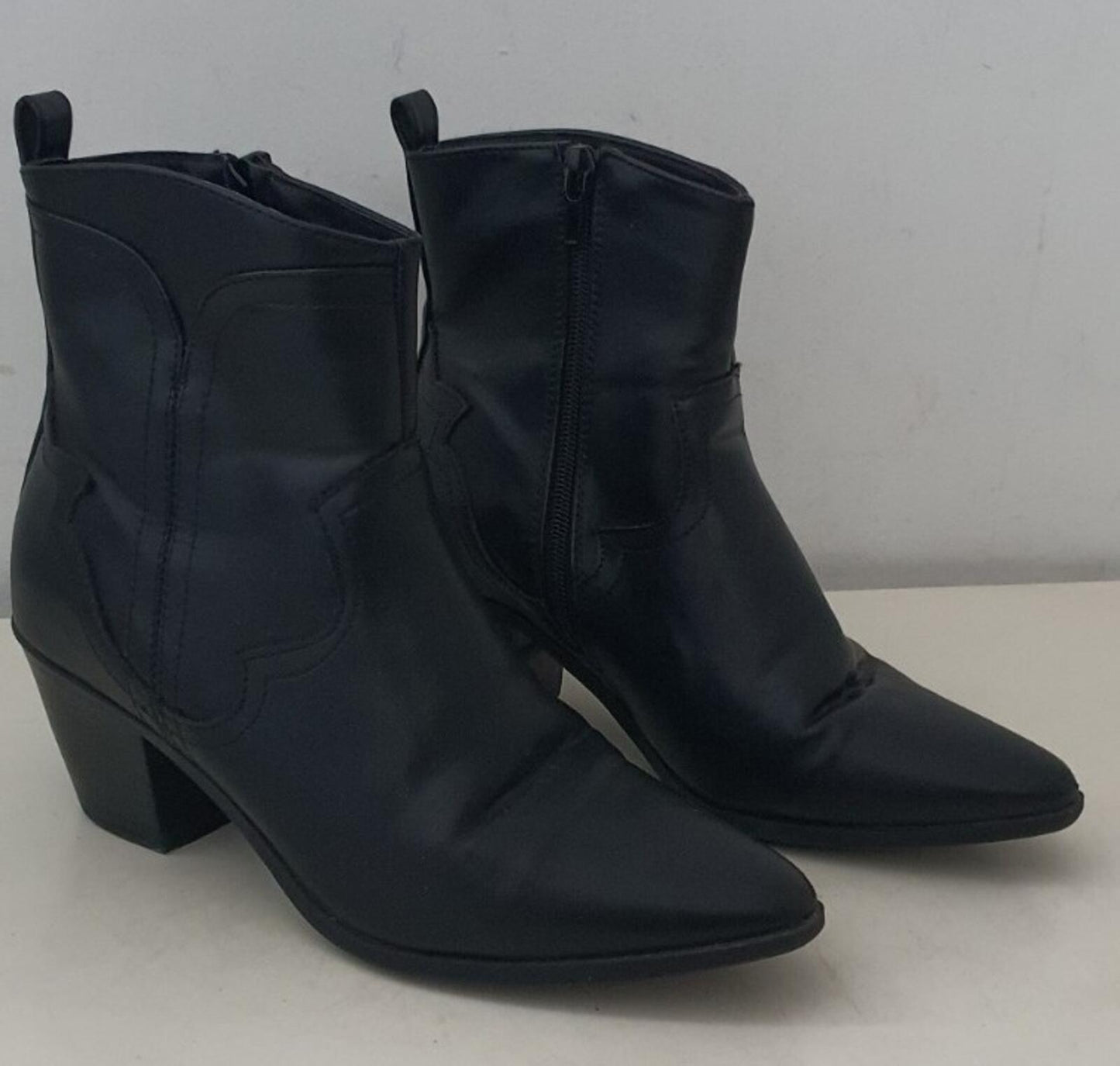 NEW LOOK black Western women's ankle boots size UK 4 EUR 37