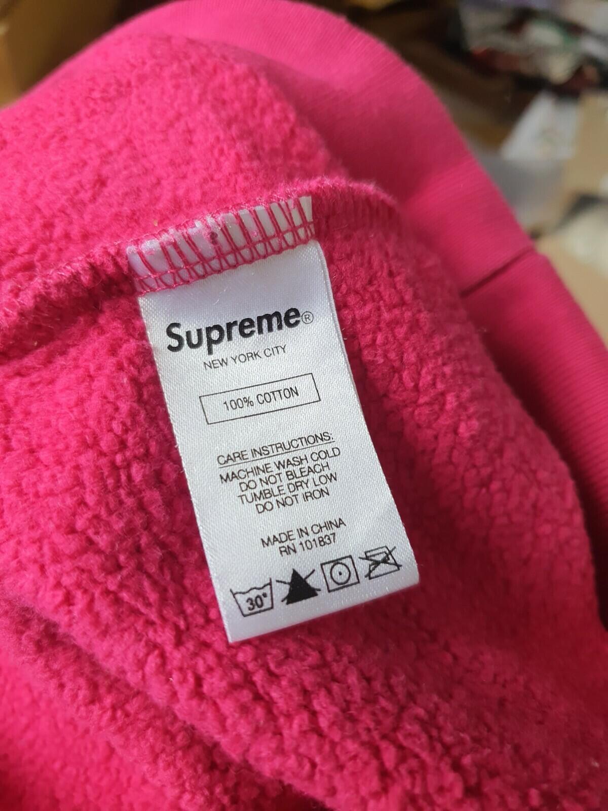 SS20 Supreme Metallic Rib Fuchsia Kapuzenpullover Größe XL Hoodie
