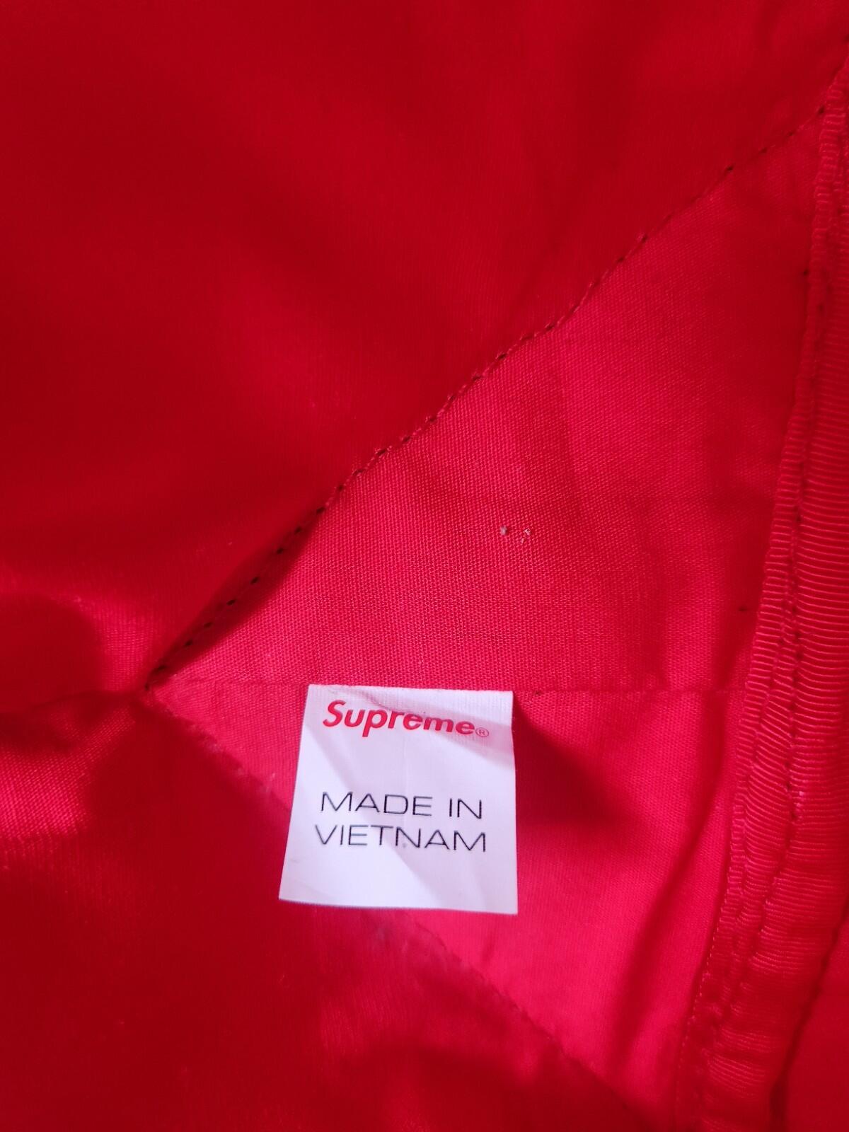 SS20 Supreme Raffia Tote Red Bag 18 oz. cotton canvas 24L big logo woven