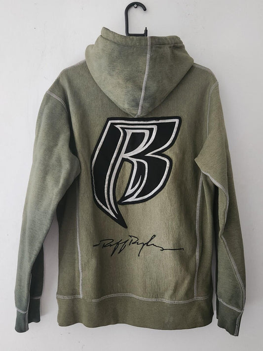 FW14 Supreme Ruff Ryders Pullover Dyed hooded sweatshirt L Large hoodie vintage