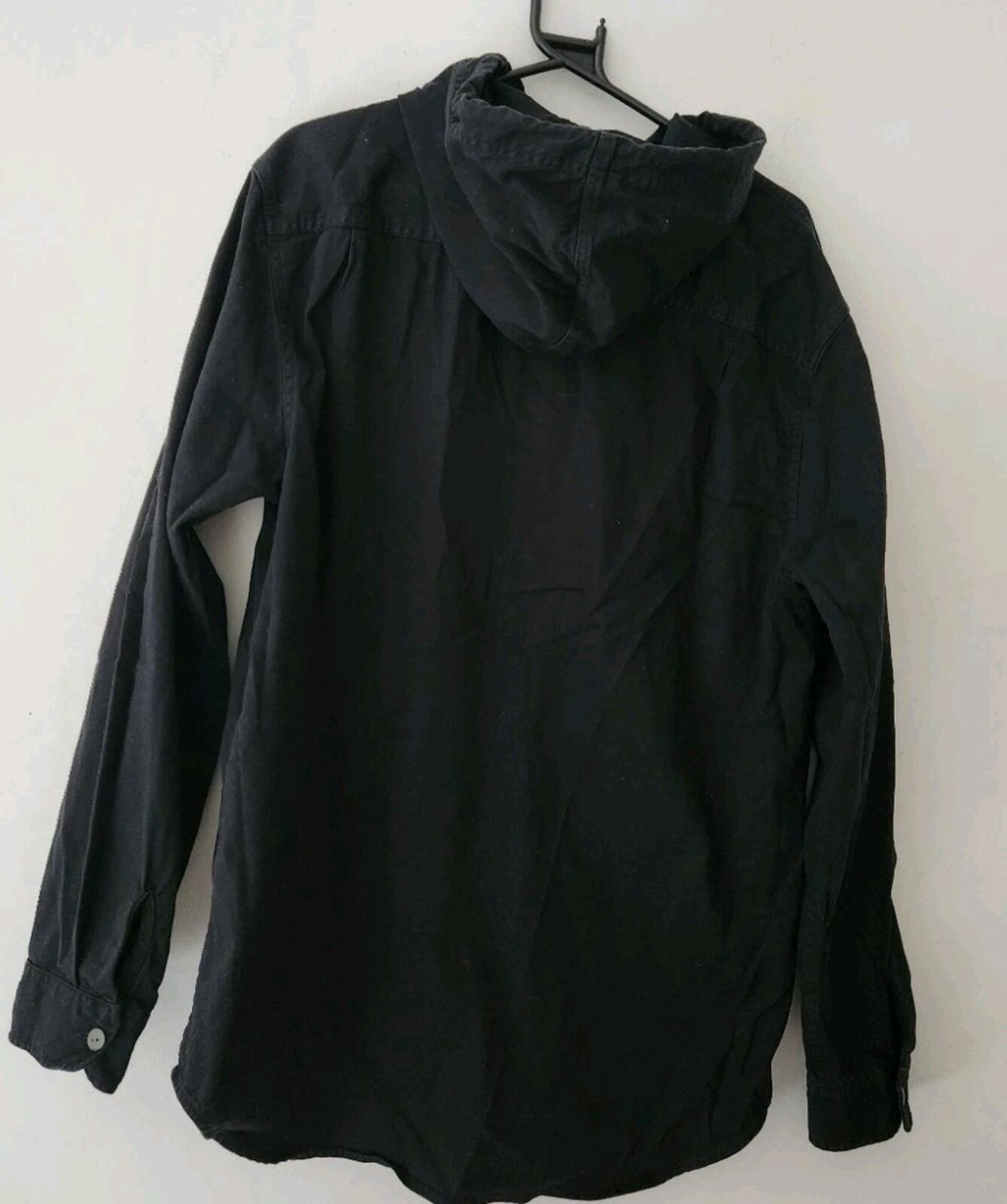 SS17 Supreme Hooded Denim Shirt Black Size XL