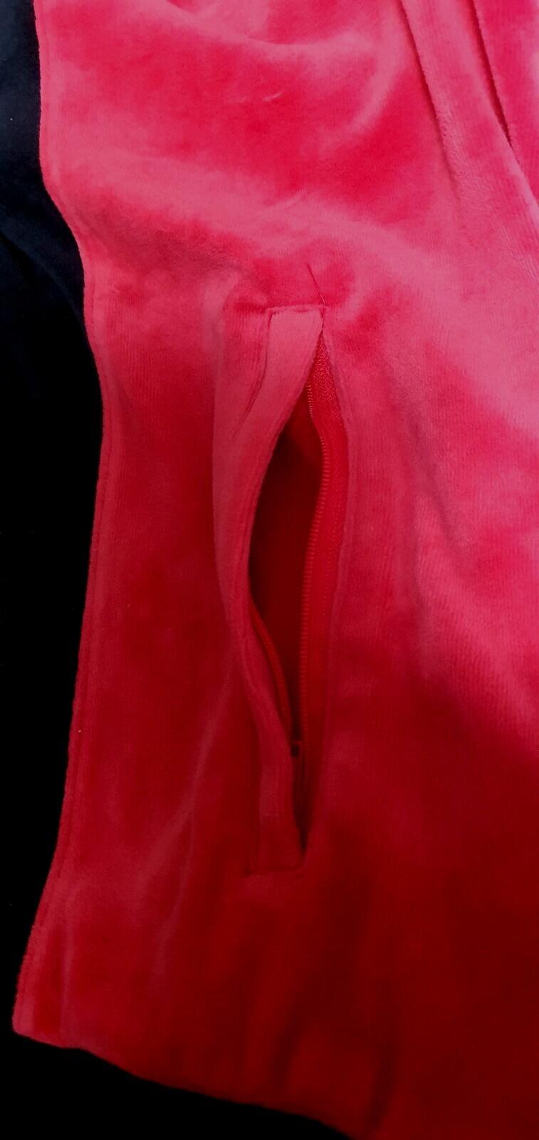 SS18 Supreme Velour Zip Up Jacke Größe M medium schwarz rot teal Pullover Oberteil