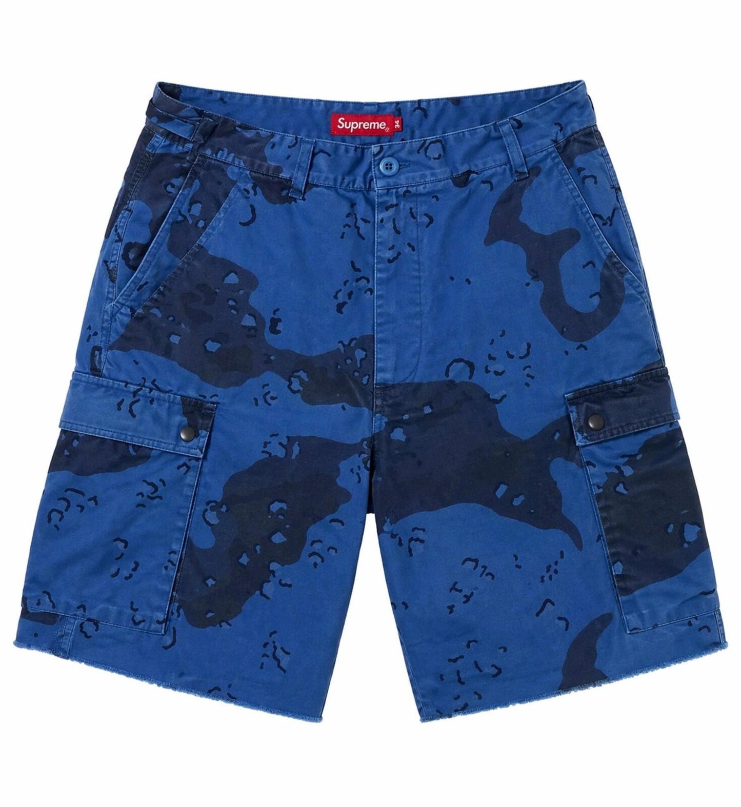 SS21 Supreme Overdyed Camo Cargo Short Blue Size 30 Small
