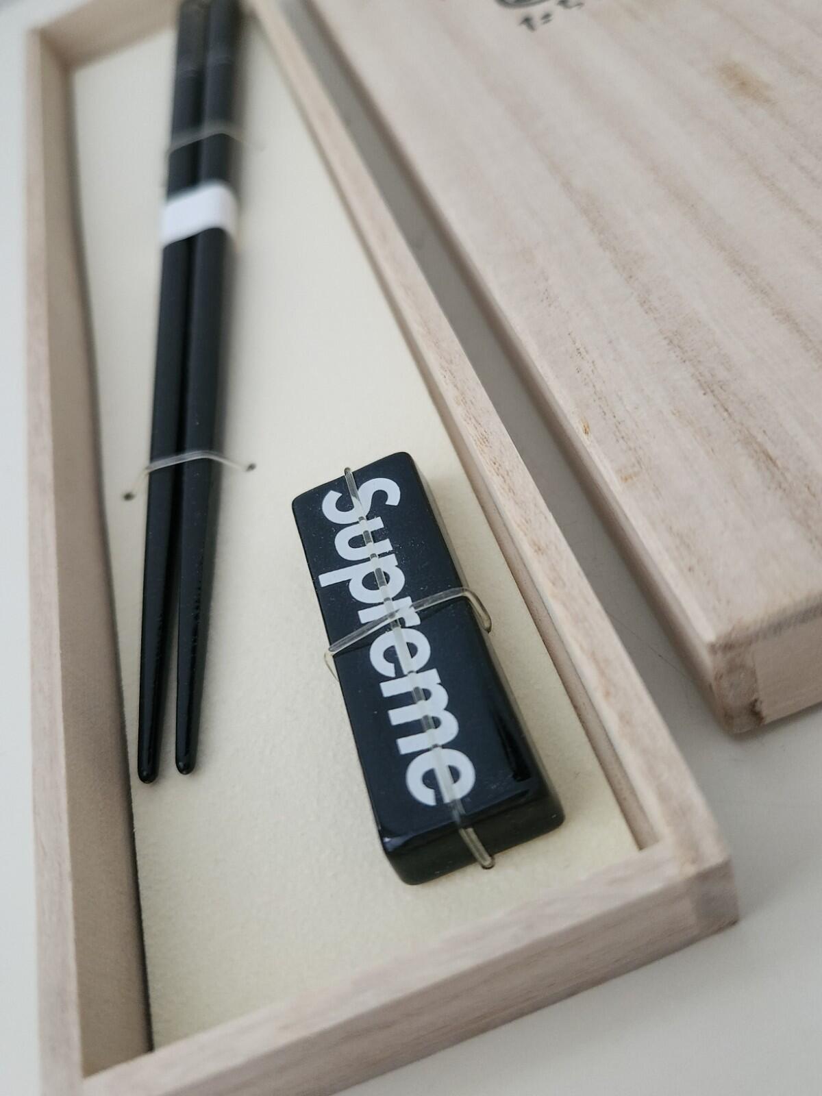 FW23 Supreme Chopsticks Set Black New Made In Japan