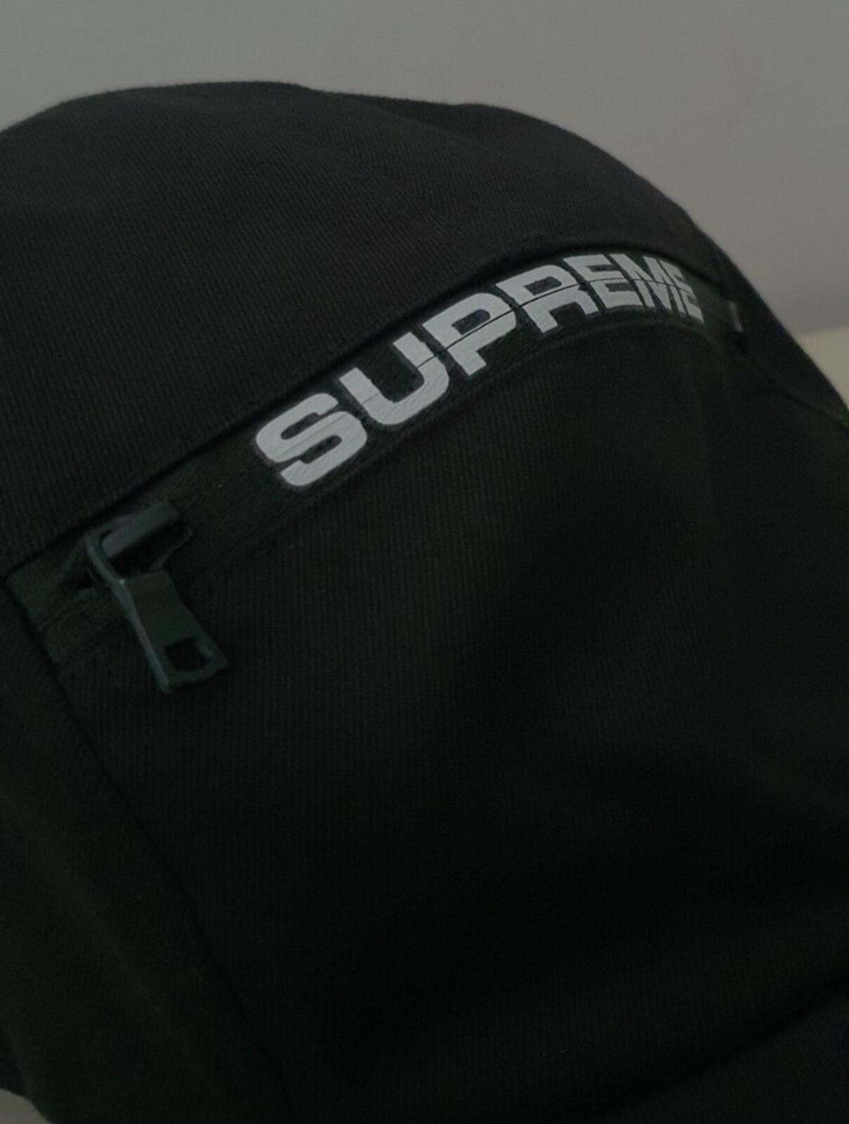 FW21 Supreme Top Zip camp cap black hat