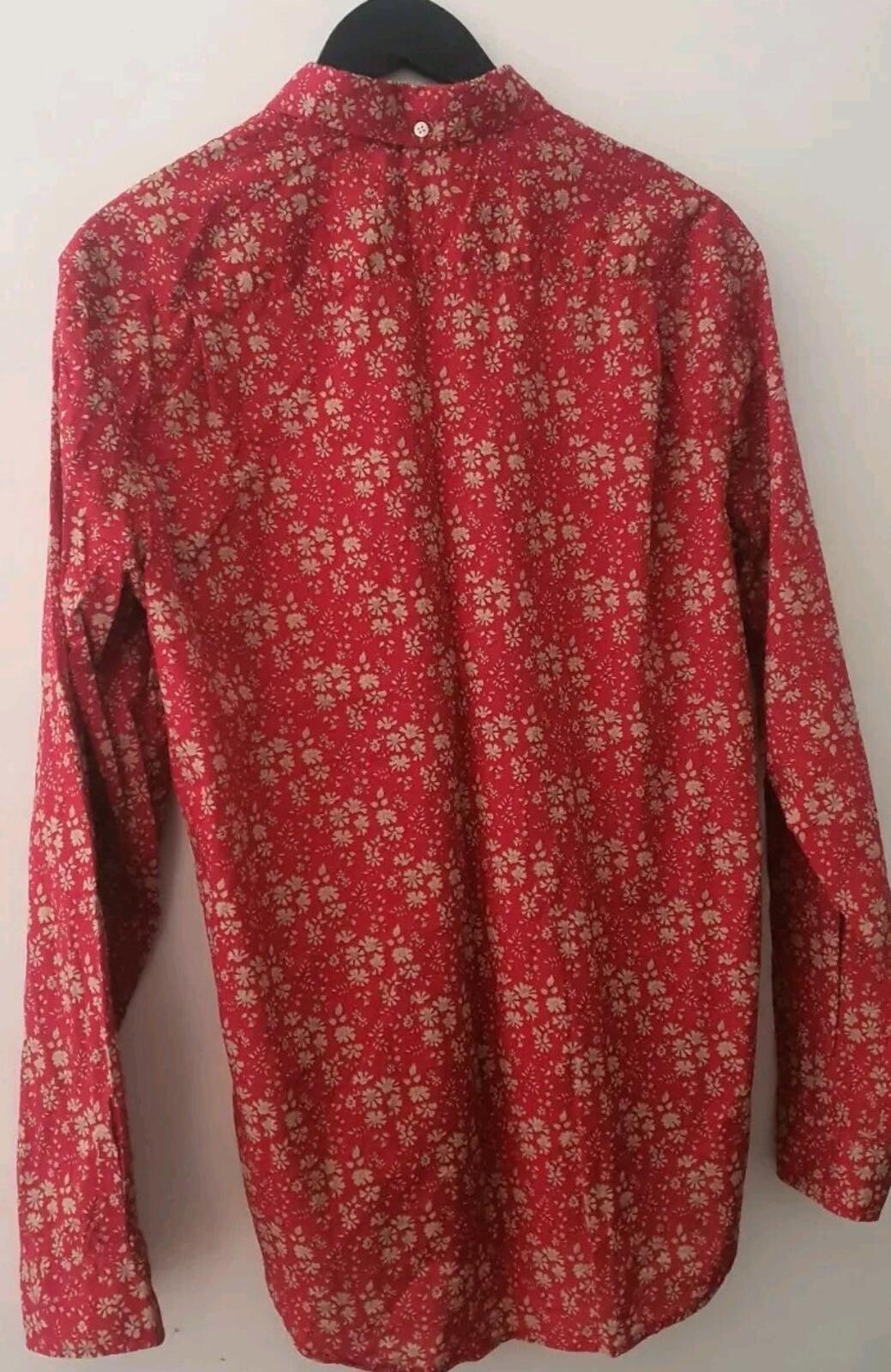 SS11 Supreme x Liberty Fabric Floral Red Shirt L Large Vintage 2011 Sehr Selten