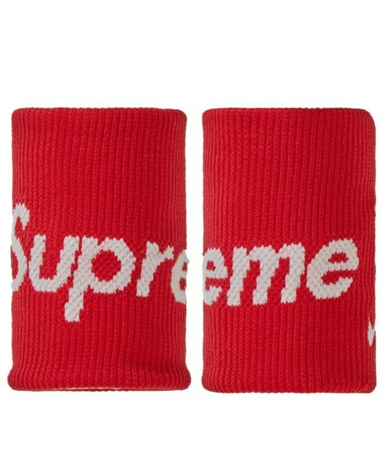 SS19 Supreme x Nike x NBA Baloncesto Elite muñequeras rojas Nuevo accesorio Dri-FIT
