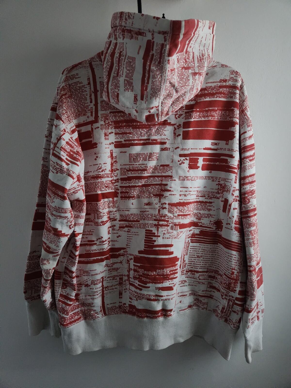 FW04 Supreme FBI Kapuzenpullover Hoodie Large Vintage 2007 Rot Weiß