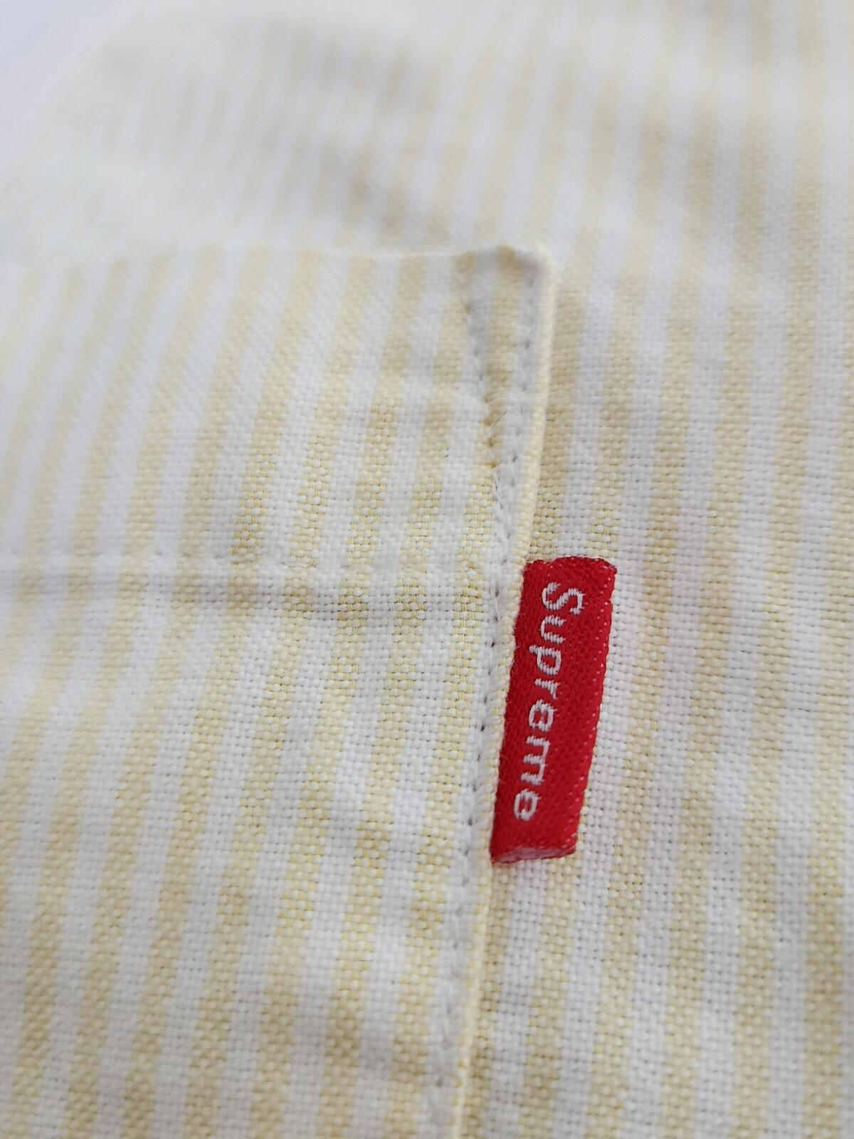 SS18 Supreme Oxford Shirt Größe L Large Gelb Pink Orange Knopfleiste Baumwolle