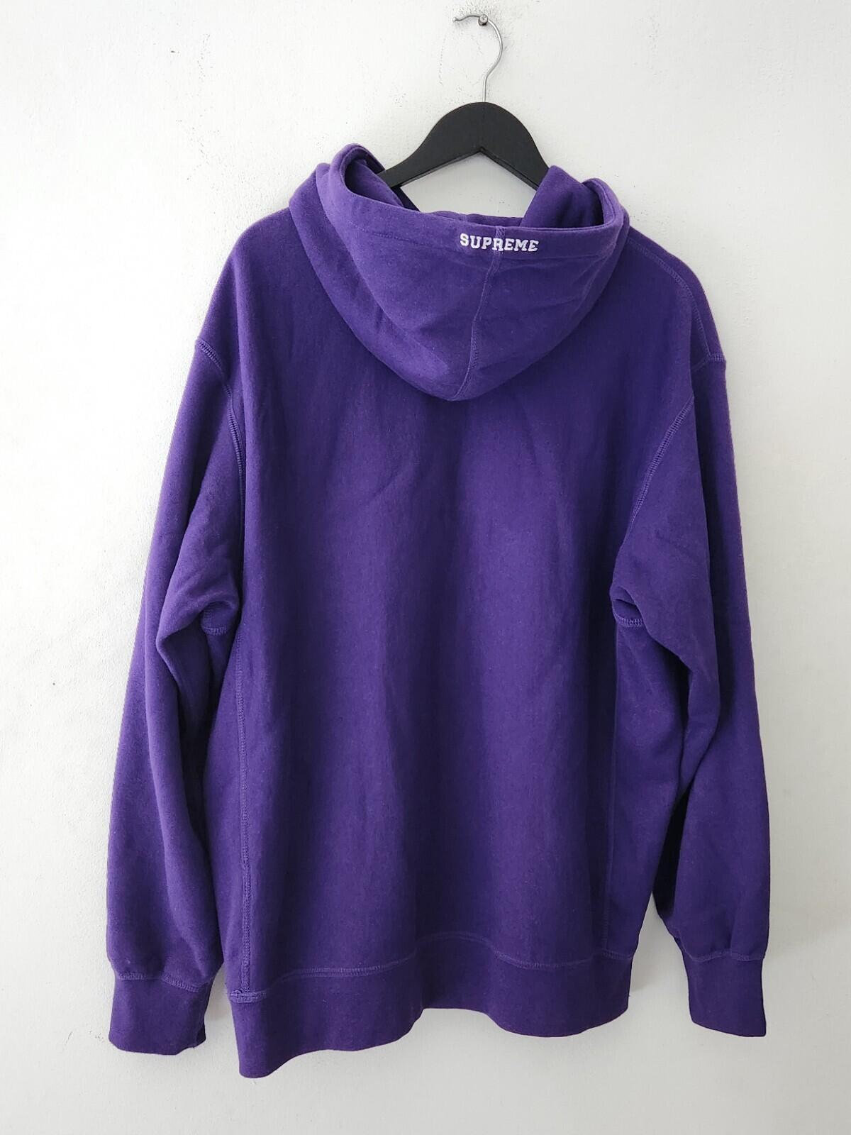 SS21 Supreme Swarovski Logo Hooded Sweatshirt Purple Size L