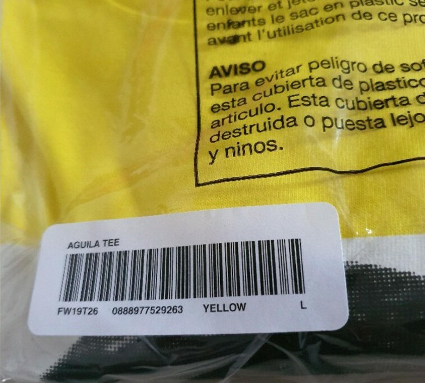 FW19 Supreme Aguila Tee Yellow Size L