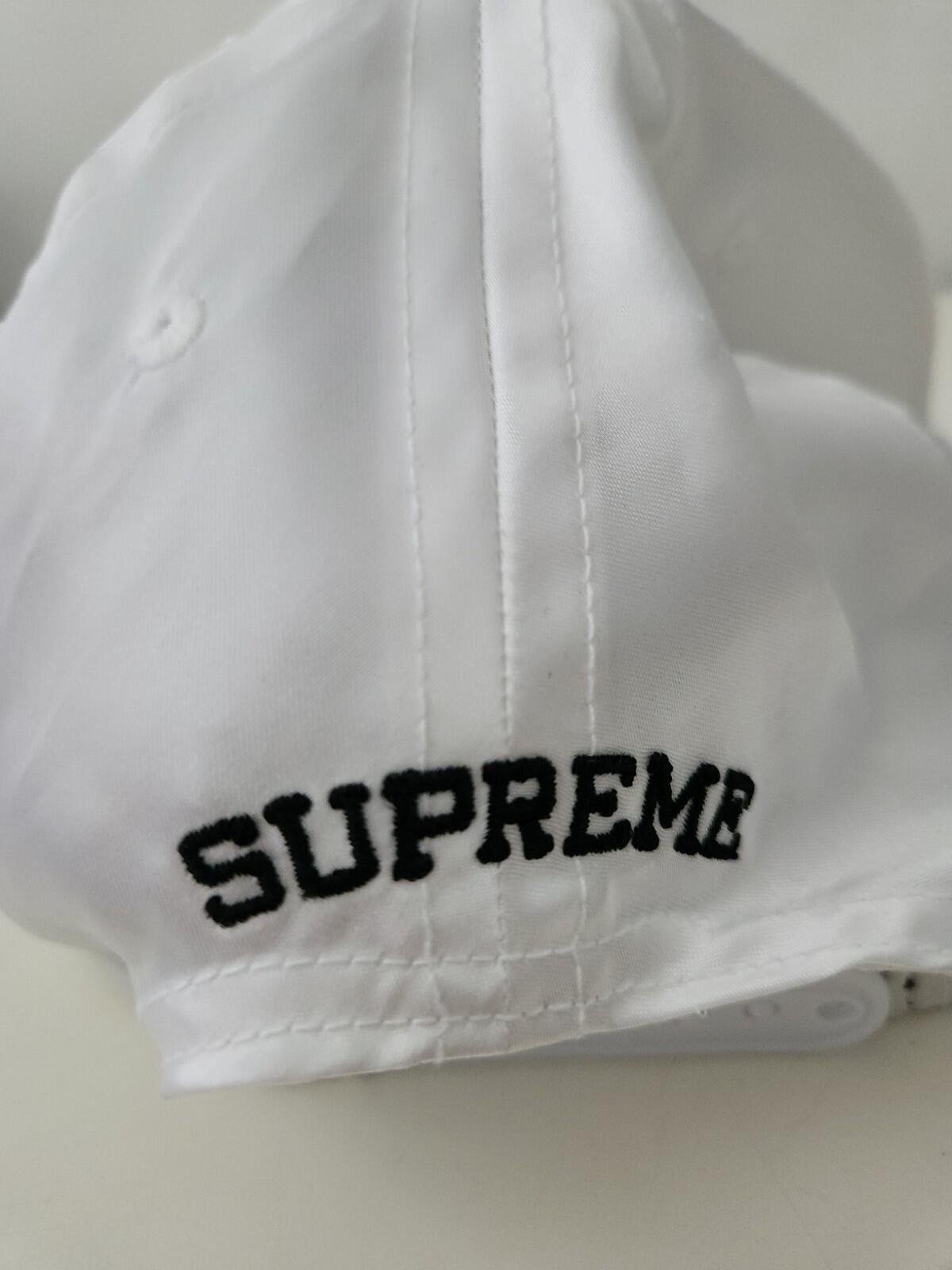 SS16 Supreme Playboy Satin 5-Panel hat white cap 2016 made in USA