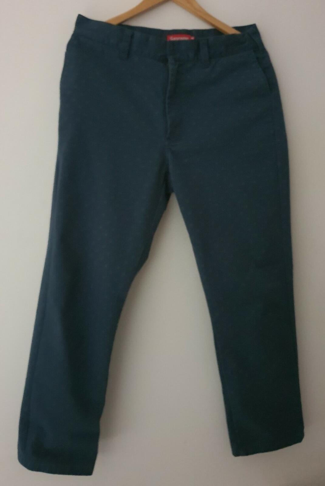 FW18 Supreme Work Pant Light Navy Polka Dot Size 32 W32 L30