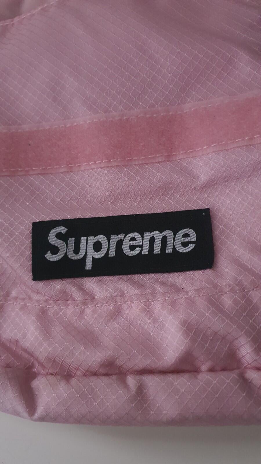 SS22 Supreme small messenger bag Pink Water Resistant Black Box Logo