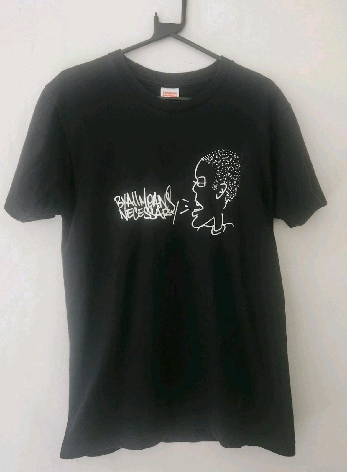 FW14 Supreme x KRS-One All Means tee black T-shirt size L Large box logo vintage