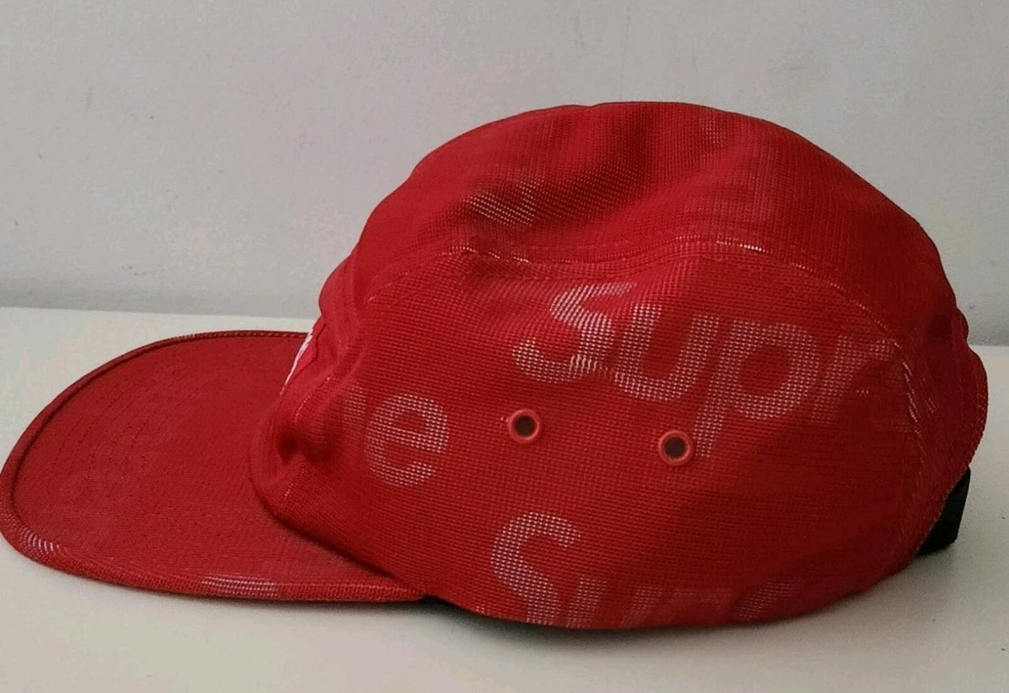 SS19 Supreme Lenticular Logo camp cap red nylon hat box logo