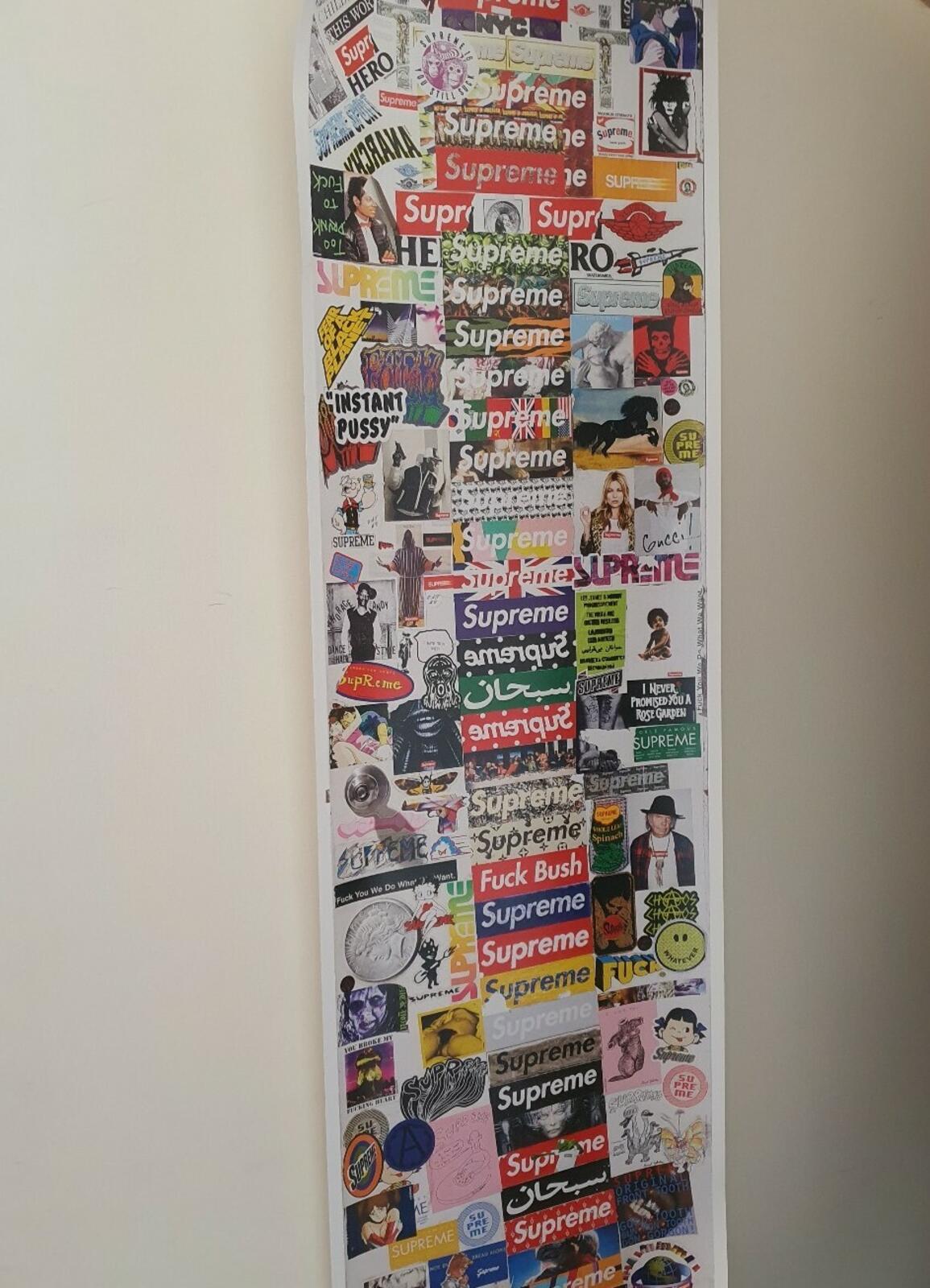 FW19 Supreme Lafayette street f&f bathroom door poster Size 36 x 11.5"