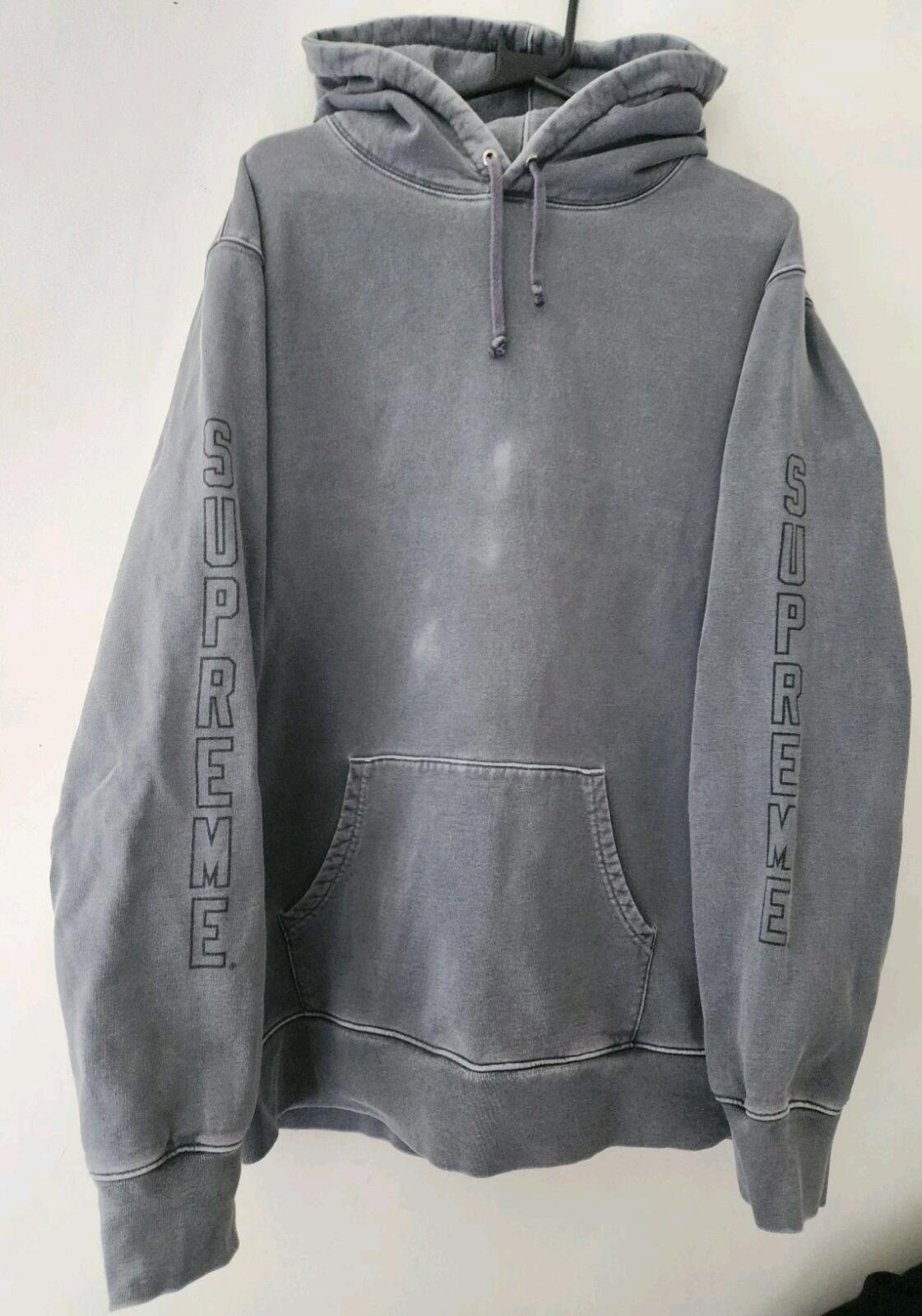 SS15 Supreme Over Dyed Hooded Sweatshirt black hoodie