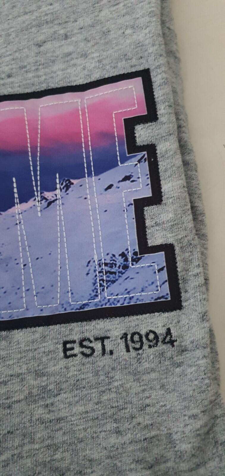 FW15 Supreme Summit L/S Top Gris jaspeado Talla M