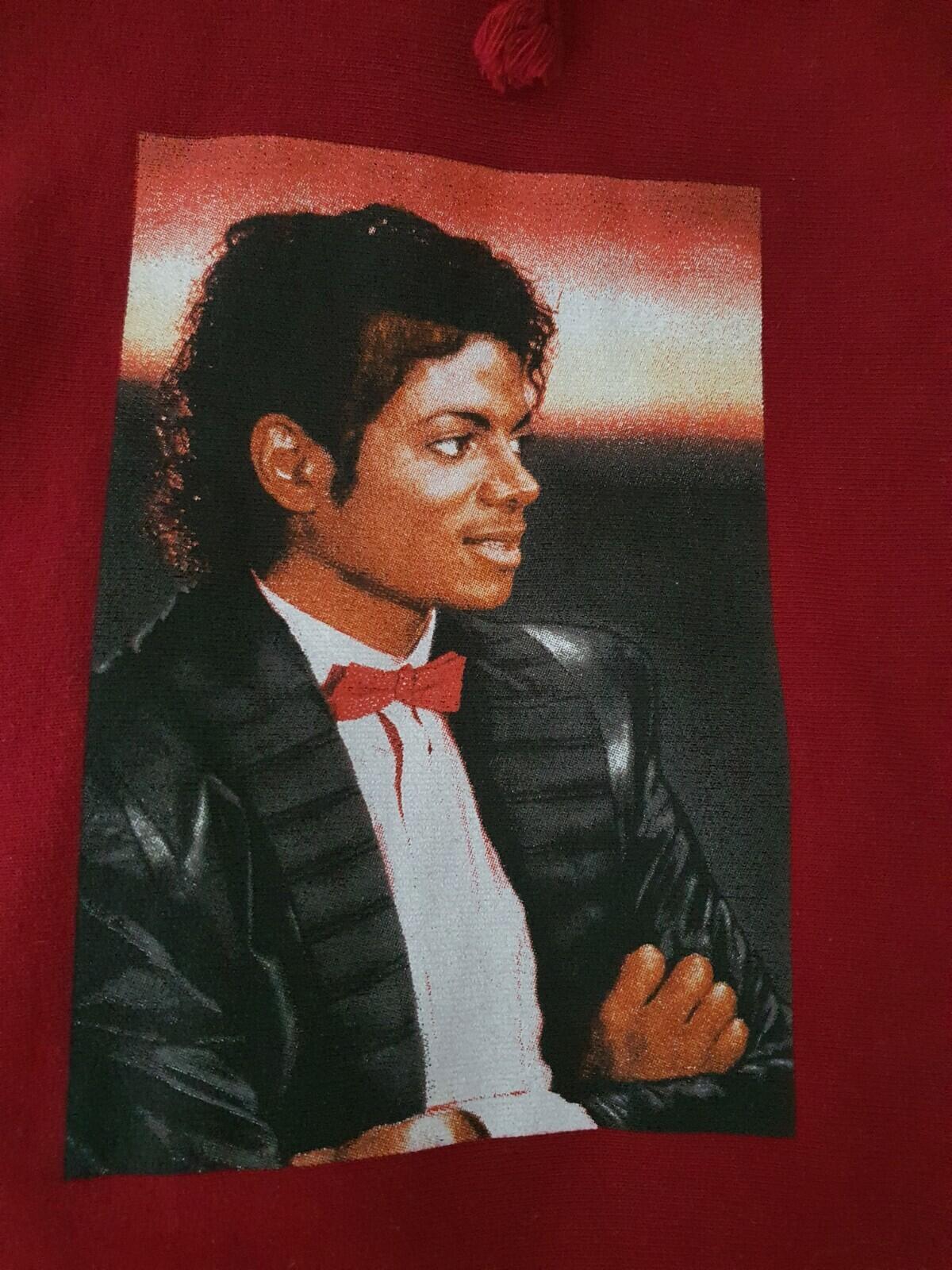 SS17 Supreme Michael Jackson hooded sweatshirt cardinal M medium hoodie red MJ