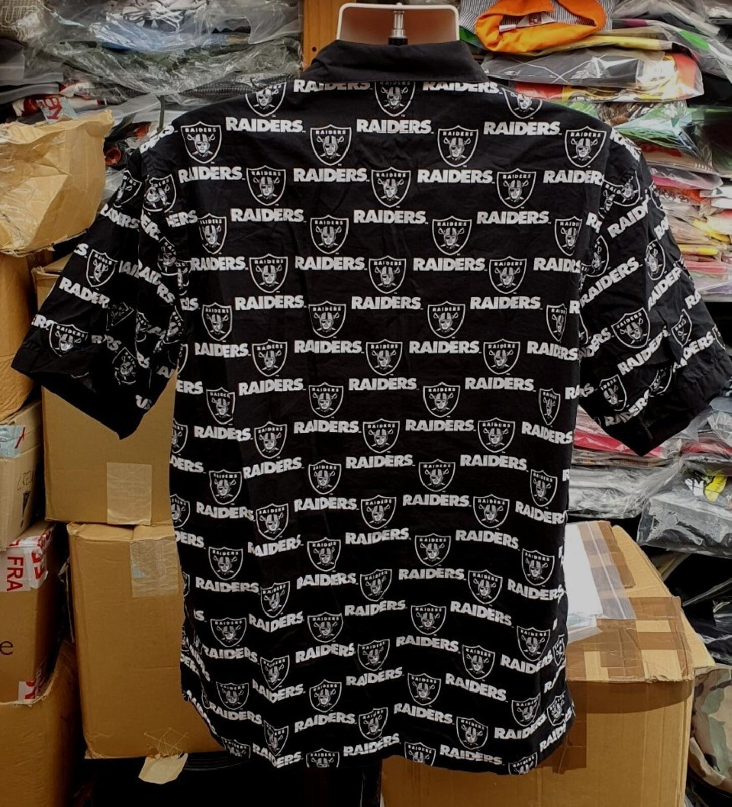 SS19 Supreme NFL x RAIDERS X '47 S/S Shirt Black Size XL