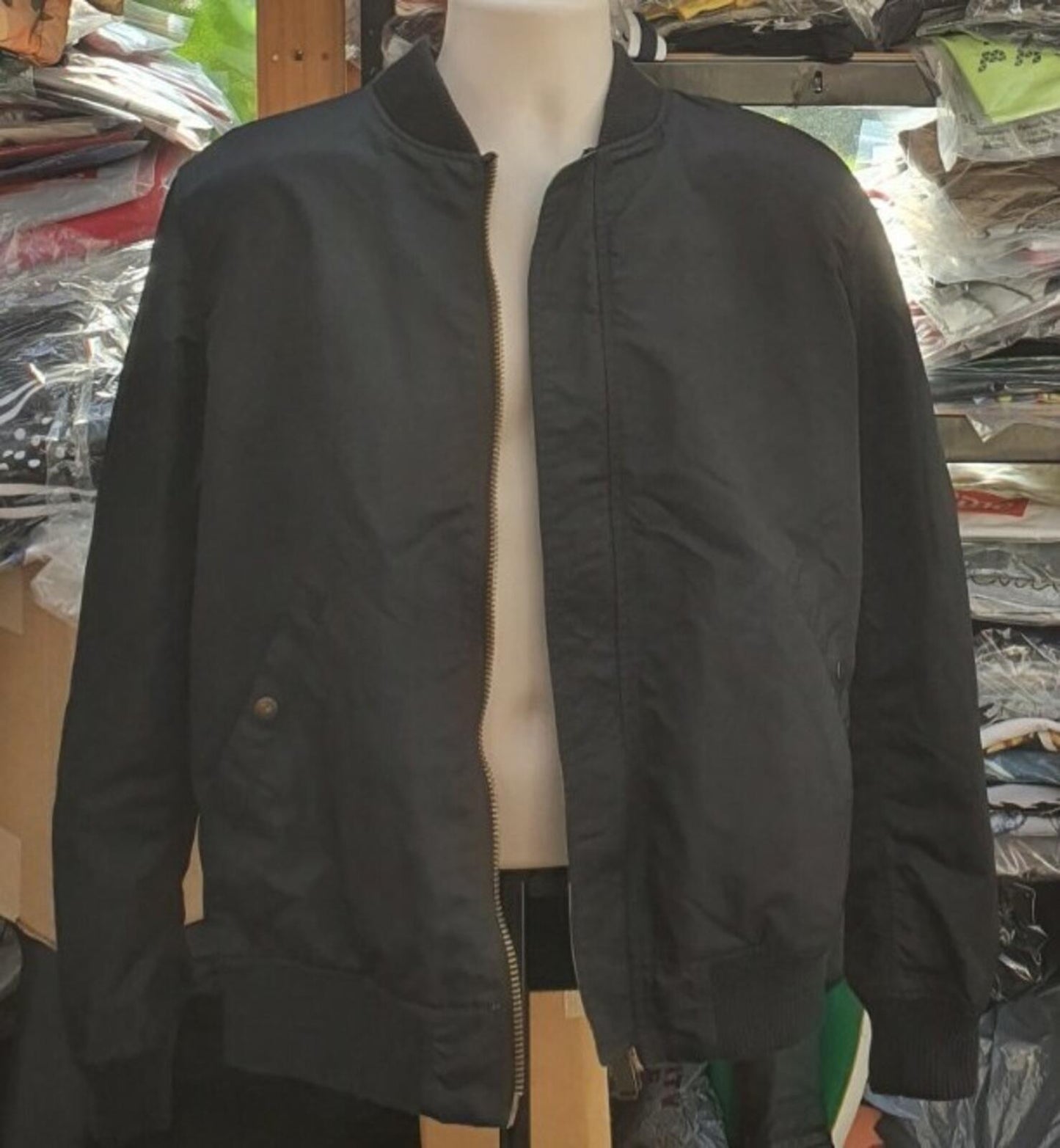 SS15 Supreme MA-1 Reversible Jacket Green Camo Black Size M