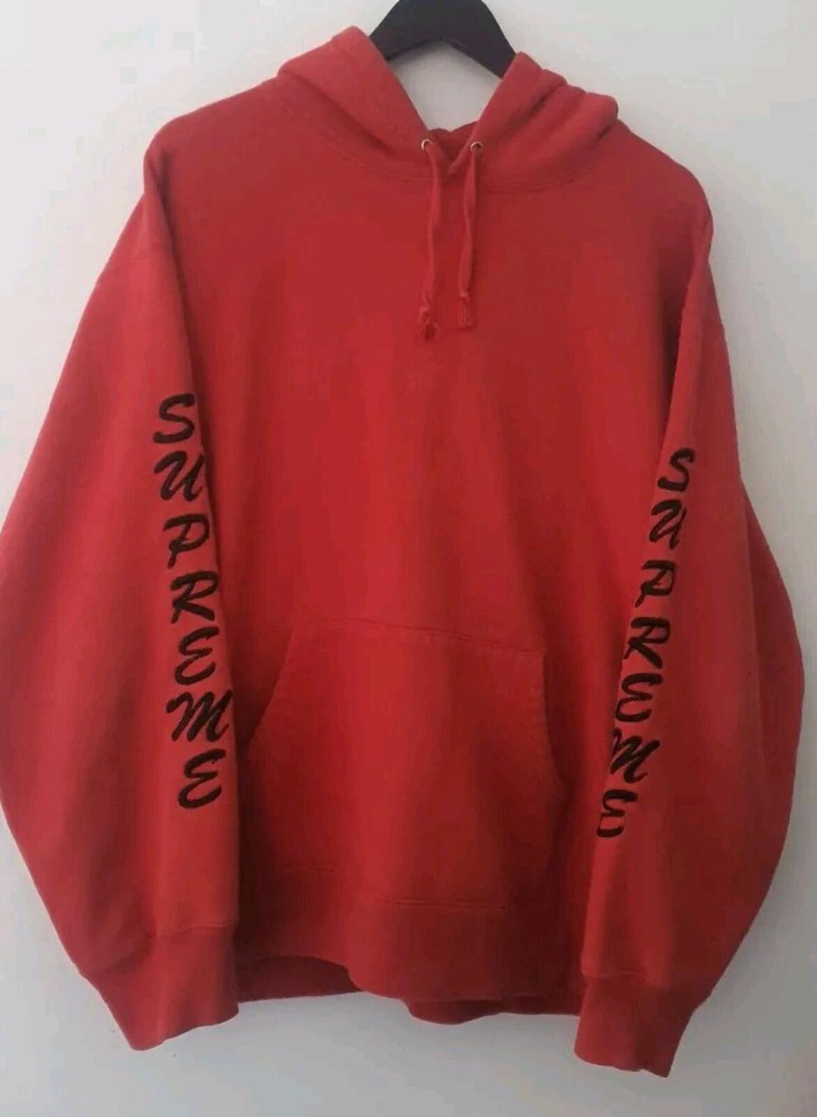 FW21 Supreme Guardian Hooded Sweatshirt Red hoodie size L Large Angel Wings