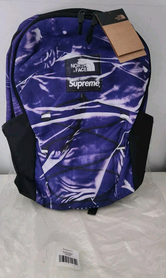 SS23 FW18 Supreme The North Face Trompe L'oeil Printed Borealis mochila Morada