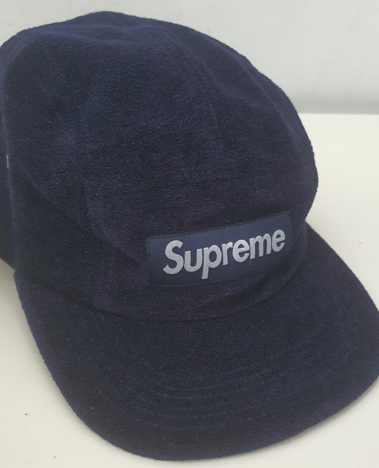 Supreme camp cap hat navy box logo Rare