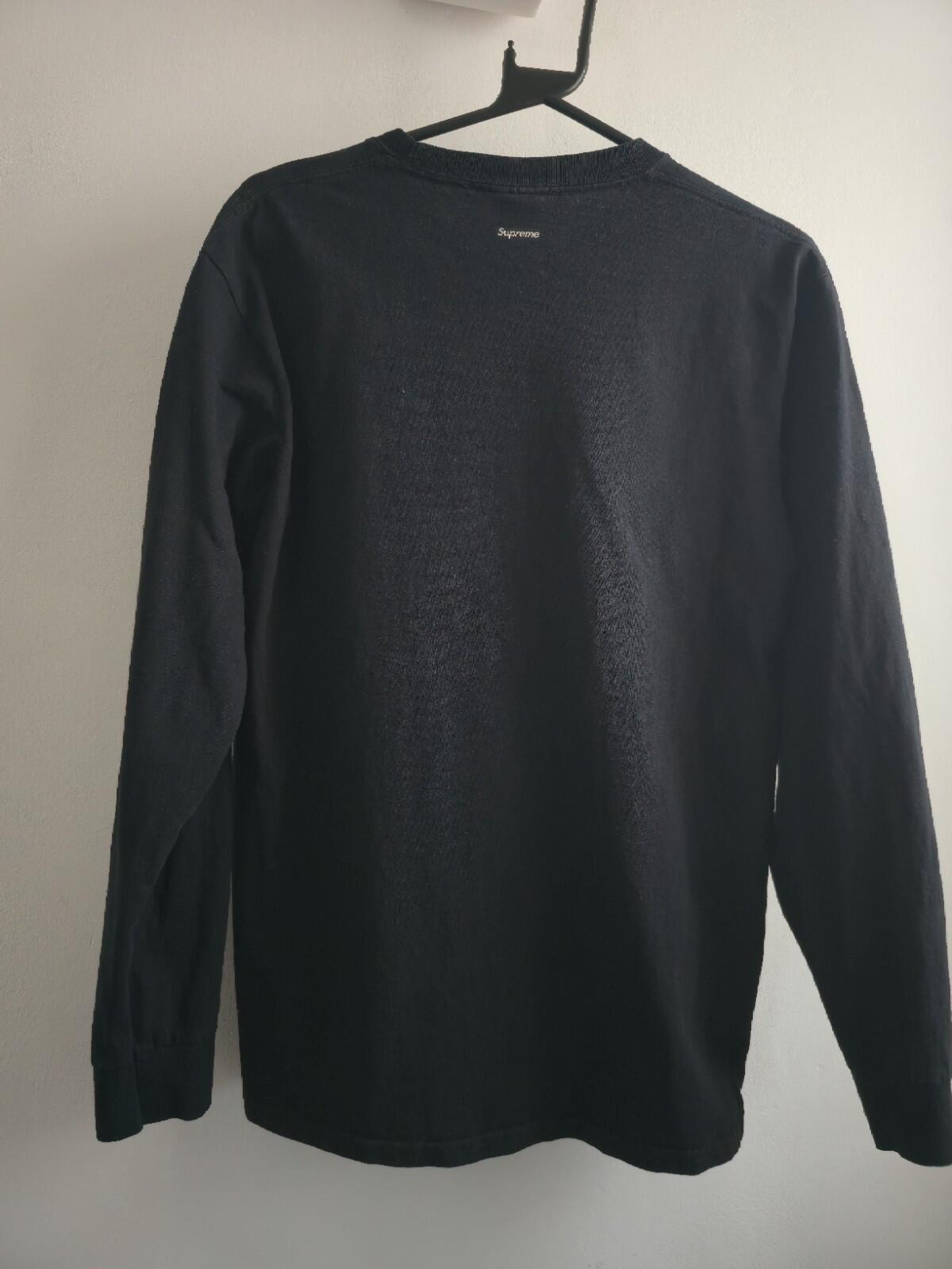 FW13 Supreme x Jean Michel Basquiat Camiseta Negra Manga Larga Talla M