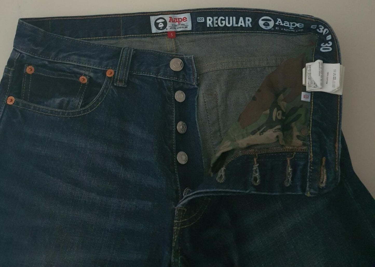 Aape by A BATHING APE denim jeans S small W30 L30 BAPE they fit slightly bigger